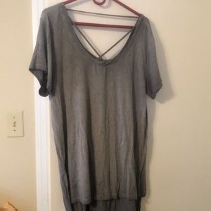 Gray oversized cute shirt